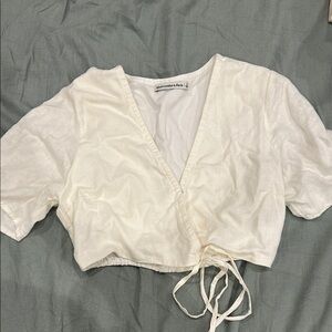 Abercrombie White Wrap top